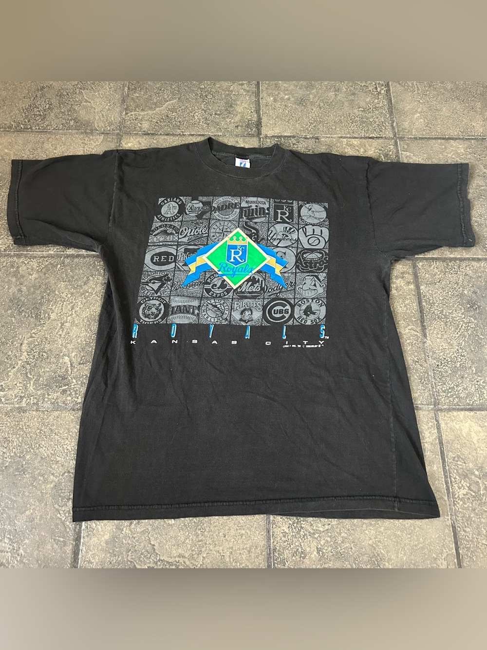 Vintage 90s Kansas City Royals MLB Logo 7 Shirt Size XL 1992